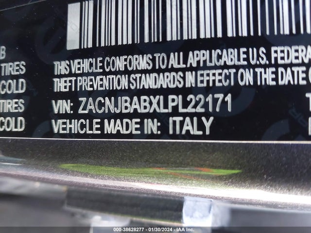 ZACNJBABXLPL22171 Jeep Renegade Sport 4x4