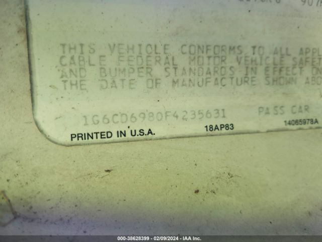 1985 CADILLAC DEVILLE 1G6CD6980F4235631 Photo 8