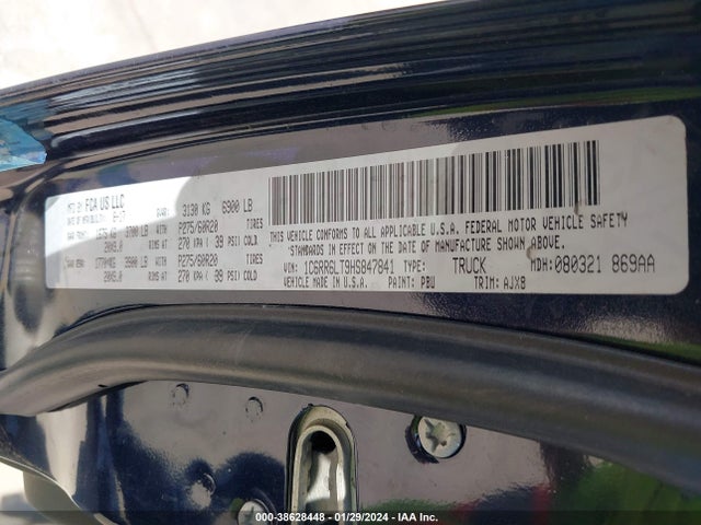 1C6RR6LT9HS847841 RAM 1500 Lone Star Silver  4x2 5'7 Box