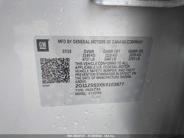 Chevrolet IMPALA LT 2019 2G11Z5S3XK9103877 Image 9