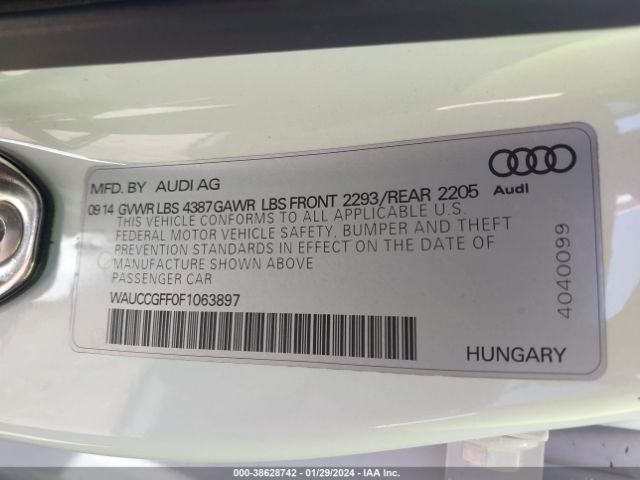 WAUCCGFF0F1063897 Audi A3 1.8t Premium