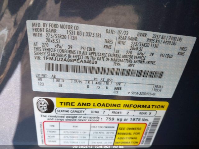 1FMJU2A88PEA54826 Ford Expedition Limited