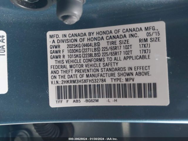 2HKRM3H5XFH532784 Honda CR-V EX