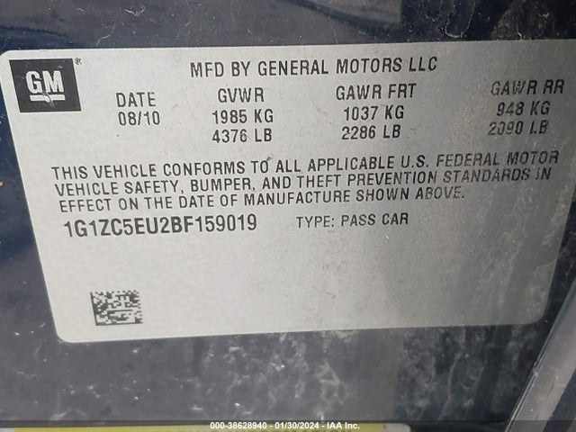 2011 CHEVROLET MALIBU 1LT VIN: 1G1ZC5EU2BF159019