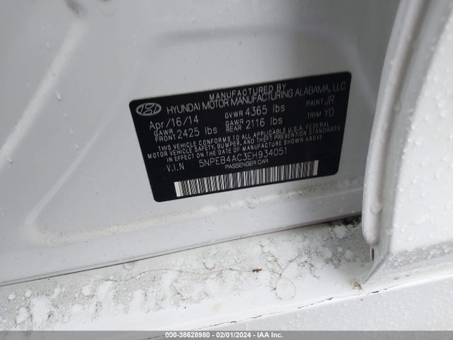 Hyundai SONATA GLS 2014 5NPEB4AC3EH934051 Image 9