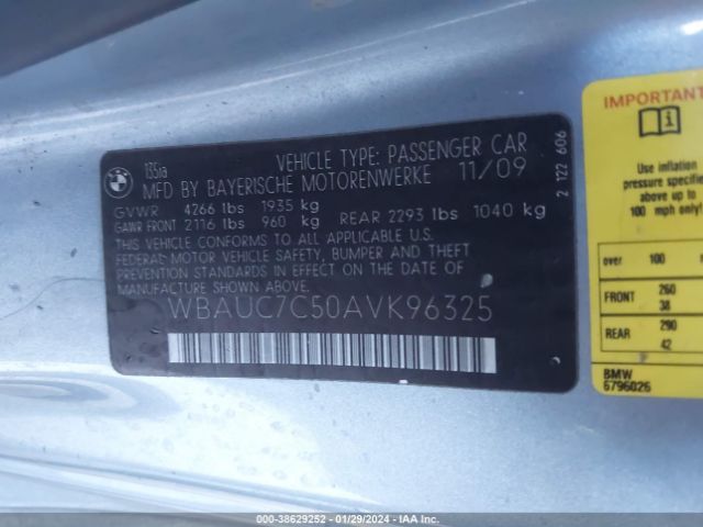 2010 BMW 135I WBAUC7C50AVK96325 Photo 8