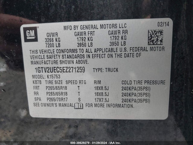 GMC Sierra 1500 Sle 2014 1GTV2UEC5EZ271259 Image 9