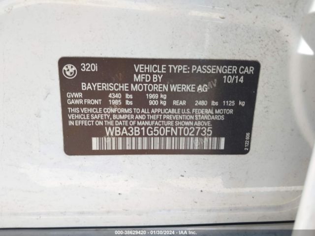 WBA3B1G50FNT02735 BMW 320i