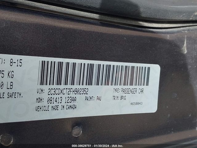 2C3CDXCT2FH902352 Dodge CHARGER R/T