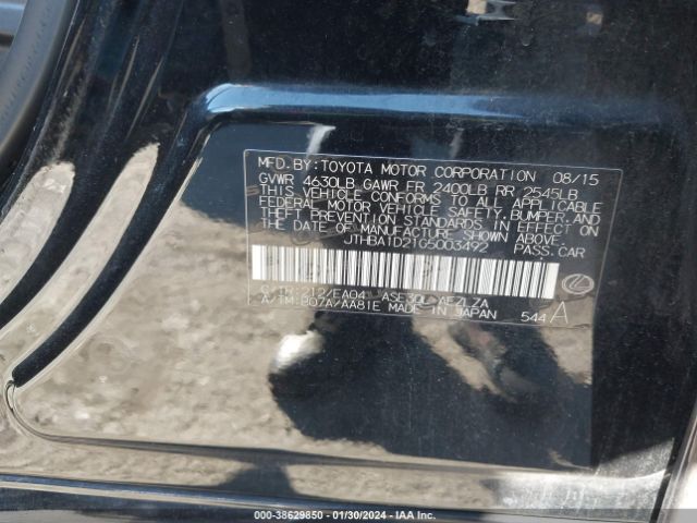 JTHBA1D21G5003492 Lexus IS 200T