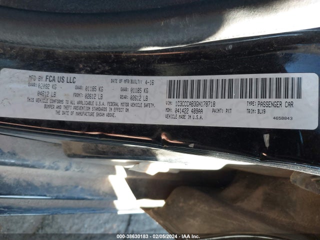Chrysler 200 Limited Platinum 2016 1C3CCCAB3GN178718 Image 9