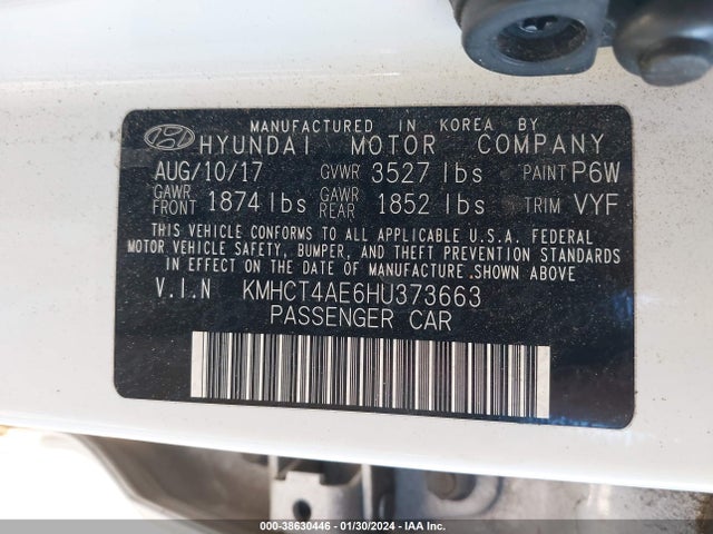 Hyundai Accent Value Edition 2017 KMHCT4AE6HU373663 Image 9