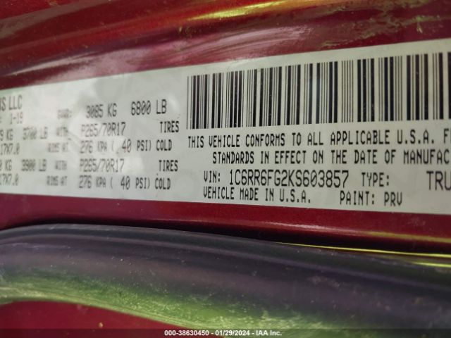 1C6RR6FG2KS603857 RAM 1500 Classic