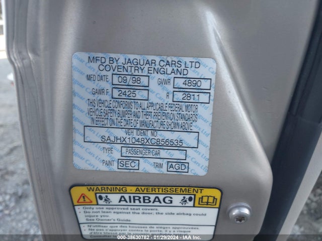 1999 JAGUAR XJ8 SAJHX1048XC856535 Photo 8