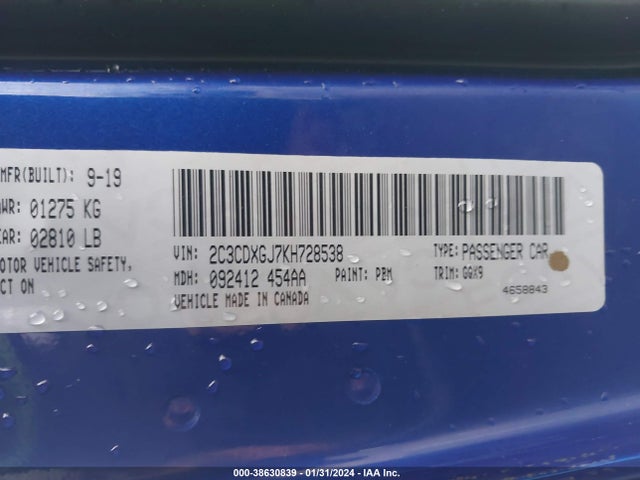 Dodge Charger Scat Pack Rwd 2019 2C3CDXGJ7KH728538 Image 9