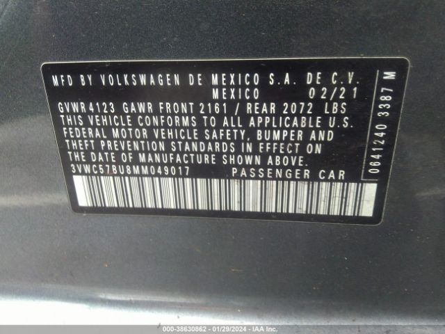 2021 VOLKSWAGEN JETTA 3VWC57BU8MM049017 Photo 8