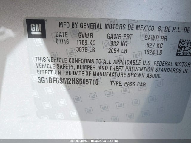 Chevrolet Cruze Premier Auto 2017 3G1BF6SM2HS505710 Image 9