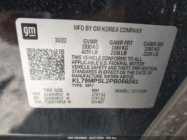Chevrolet Trailblazer Fwd Lt 2023 KL79MPSL2PB066041 Image 9