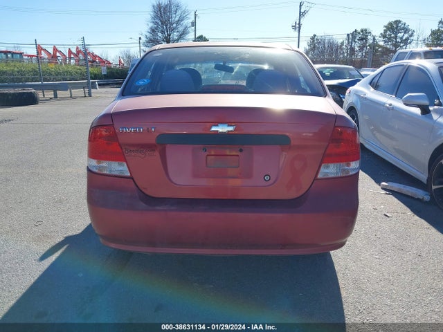 2005 CHEVROLET AVEO LT VIN: KL1TG52645B384472