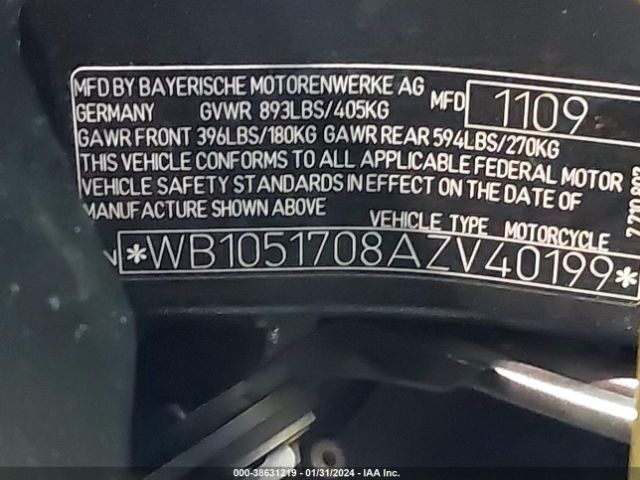 2010 BMW S 1000 WB1051708AZV40199 Photo 9