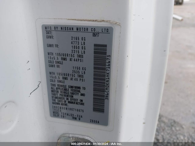 Nissan Nv200 S 2017 3N6CM0KN1HK716675 Image 9
