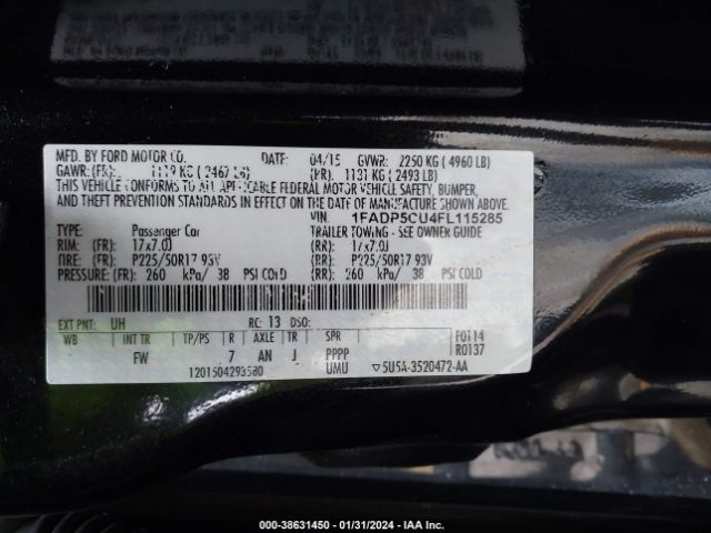 1FADP5CU4FL115285 Ford C-max Energi Sel