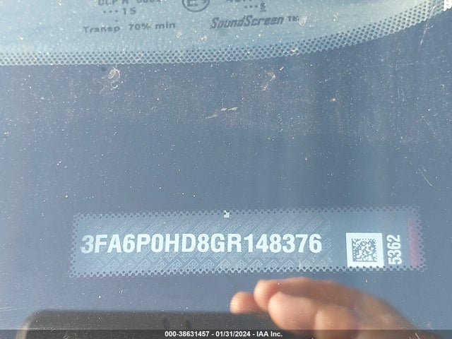 Ford FUSION SE 2016 3FA6P0HD8GR148376 Image 9