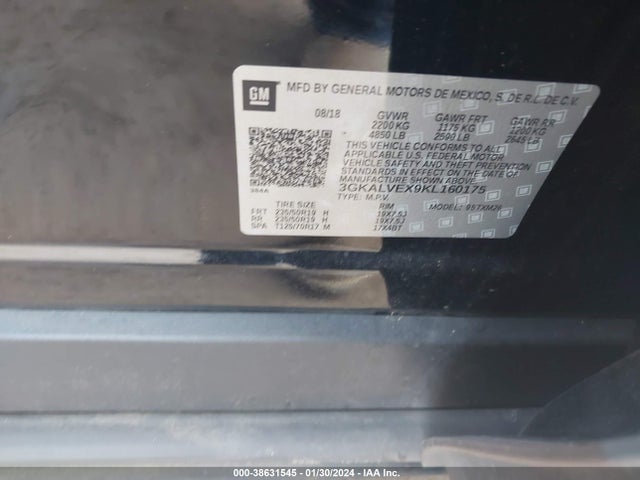 GMC Terrain Slt 2019 3GKALVEX9KL160175 Image 9