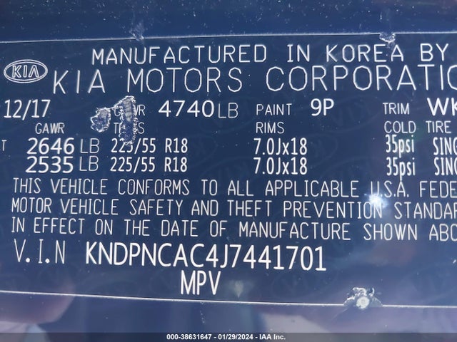 KIA Sportage Ex 2018 KNDPNCAC4J7441701 Image 9
