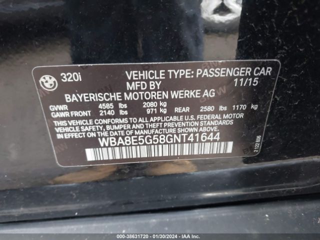 WBA8E5G58GNT41644 BMW 320i Xdrive