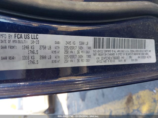 3C4PDCAB1KT866865 Dodge Journey Se Value Package