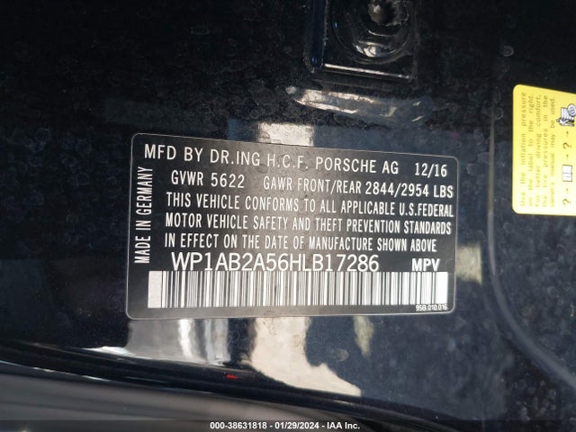 2017 PORSCHE MACAN WP1AB2A56HLB17286 Photo 8