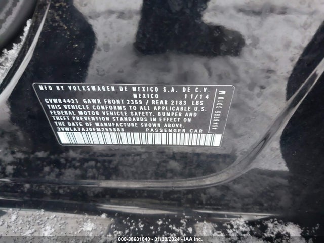 3VWLA7AJ0FM255888 Volkswagen Jetta 2.0l Tdi Se