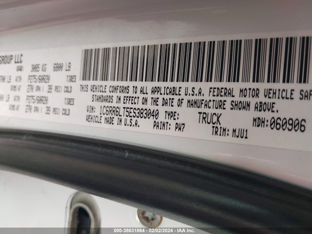 RAM 1500 Lone Star 2014 1C6RR6LT5ES383040 Image 9