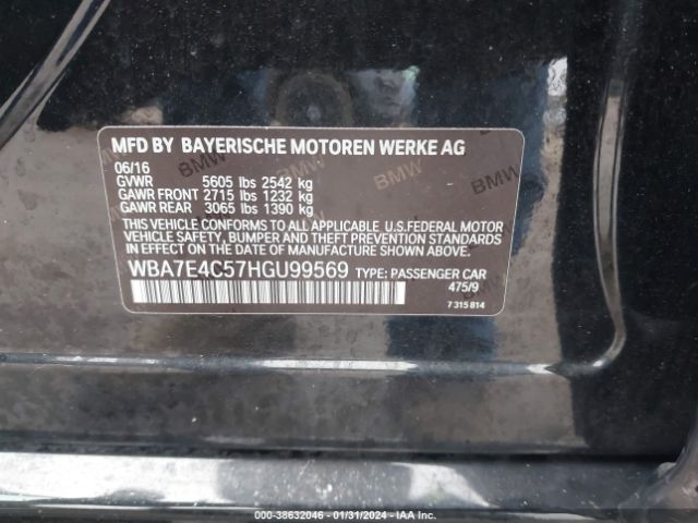 WBA7E4C57HGU99569 BMW 740i Xdrive