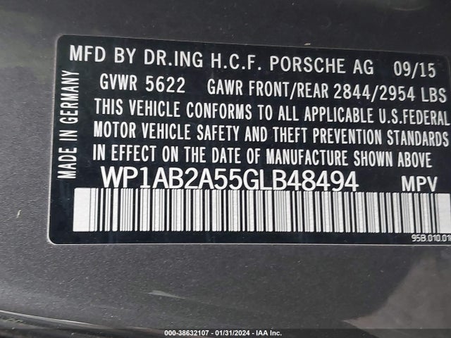 2016 PORSCHE MACAN WP1AB2A55GLB48494 Photo 8