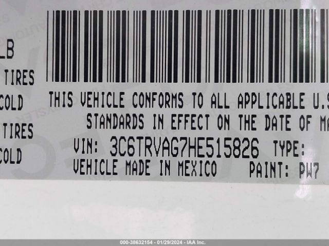 3C6TRVAG7HE515826 RAM Promaster 1500