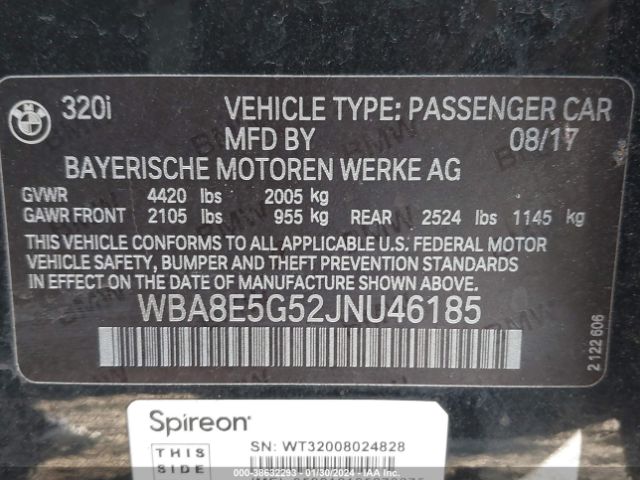 WBA8E5G52JNU46185 BMW 320i Xdrive