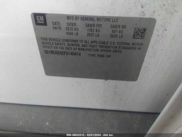 Chevrolet Volt 2015 1G1RC6E42FU140414 Image 9