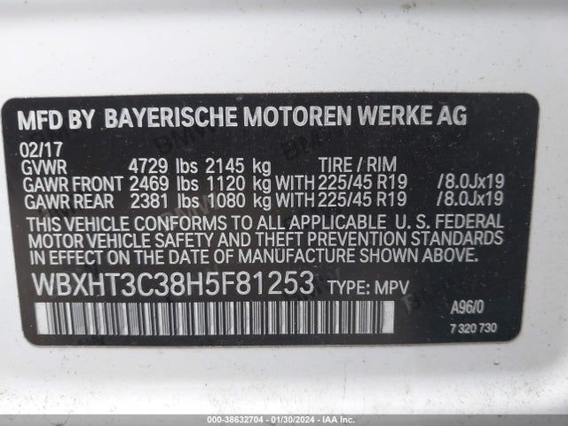 BMW X1 Xdrive28i 2017 WBXHT3C38H5F81253 Image 9