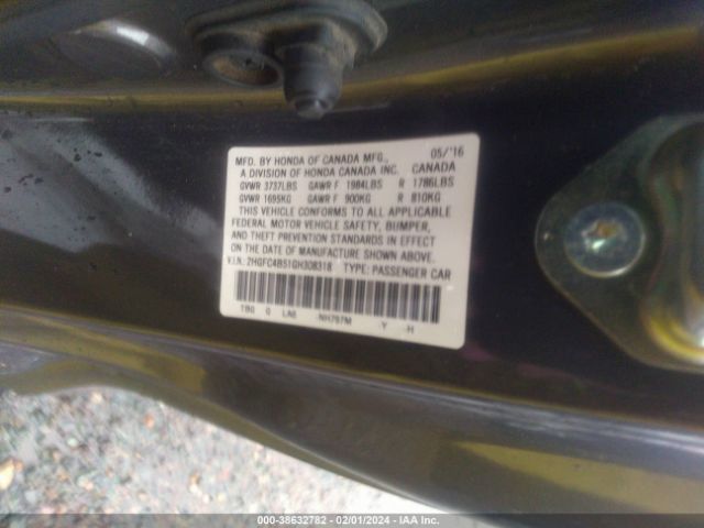 2HGFC4B51GH308318 Honda Civic Lx