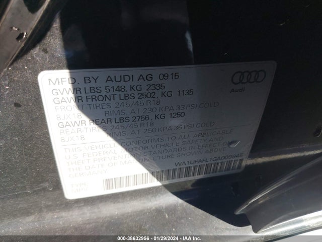 WA1UFAFL1GA009845 Audi Allroad 2.0t Premium