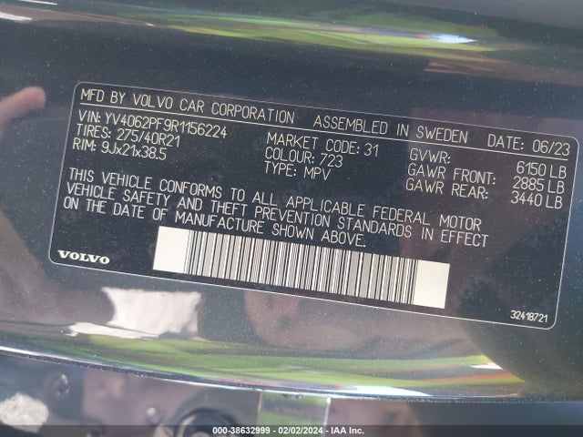 2024 VOLVO XC90 B6 ULTIMATE BRIGHT THEME 7-SEATER VIN: YV4062PF9R1156224