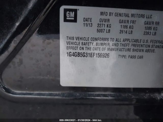 1G4GB5G31EF156926 Buick Lacrosse Leather Group