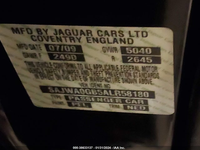 2010 JAGUAR XF SAJWA0GB5ALR58180 Photo 8