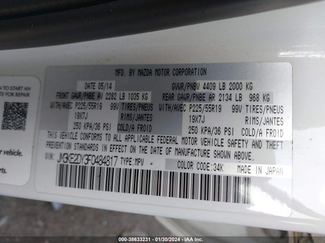 Mazda Cx-5 Grand Touring 2015 JM3KE2DY3F0484817 Image 9