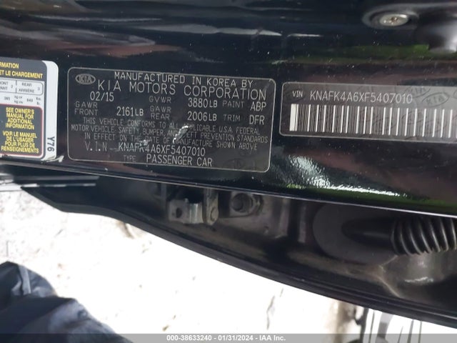 KIA FORTE LX 2015 KNAFK4A6XF5407010 Image 9