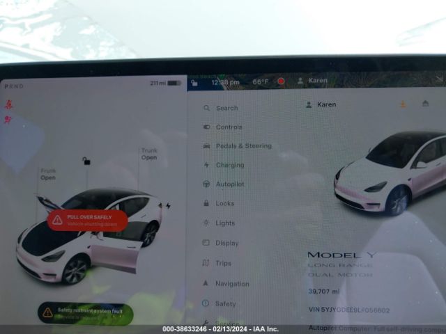 2020 TESLA MODEL Y 5YJYGDEE9LF056602 Photo 6