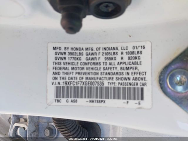 19XFC1F7XGE007535 Honda Civic Ex-l