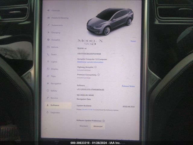 5YJXCBE24GF001658 Tesla Model X 60d/70d/75d/90d/p100d